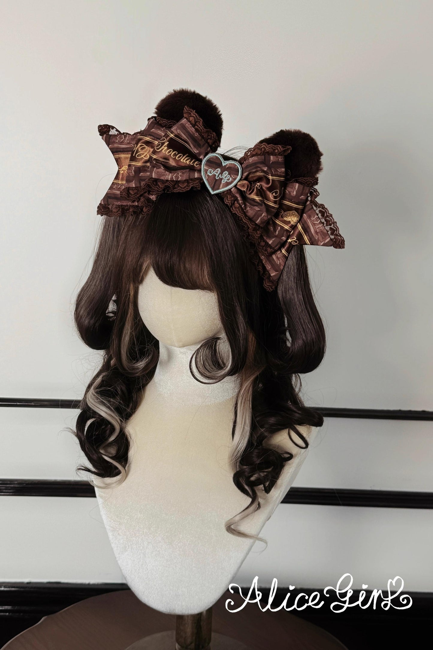 Alice Girl - Bear Chocolate Bar - Kawaii Lolita Headdress Set