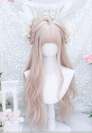 Dalao Home - Soft Soft - Daily Lolita Long Curly Pink Wig