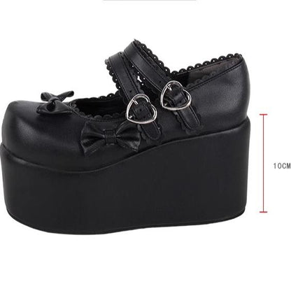 Angelic Imprint - Angelic Imprint - Punk Lolita Shoes High Platform Shoes with Bow
