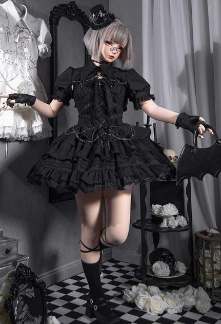 OCELOT - Contract Cross - Gothic Sweet Lolita Short Dress
