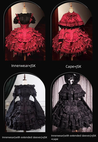 Lost Aqua - Vintage Lolita Dress Set, Cotton Shirt