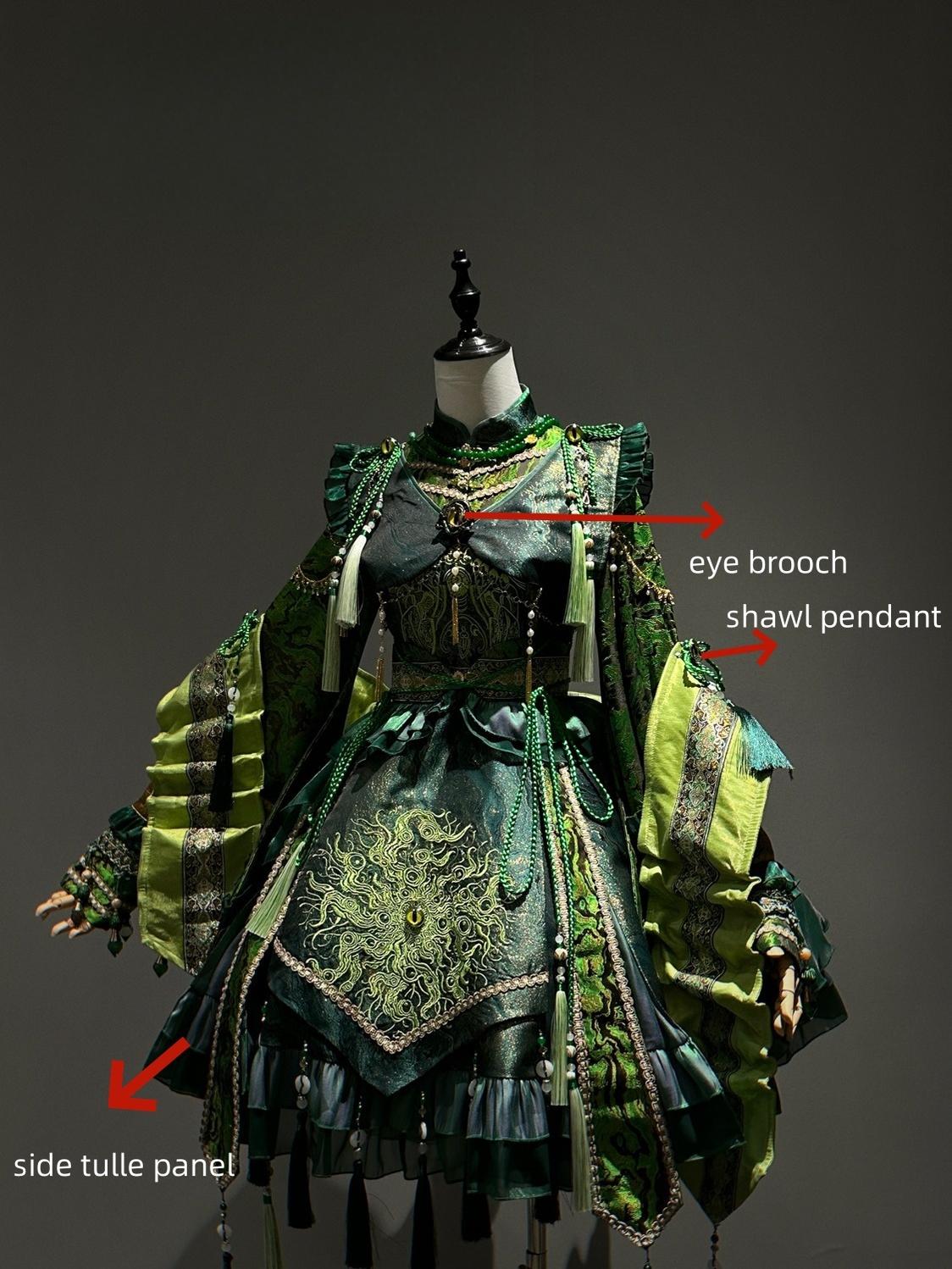 Your Highness - Baimu Ji - Gothic Lolita Dress Chinese Style OP with Terror Element