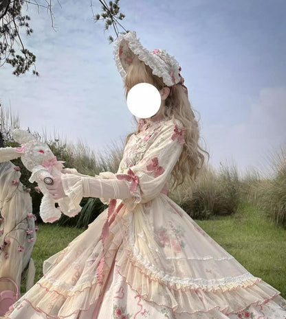 Miaoplus - Romantic Seizure - Sweet Lolita OP Mutton Sleeve Lolita Dress