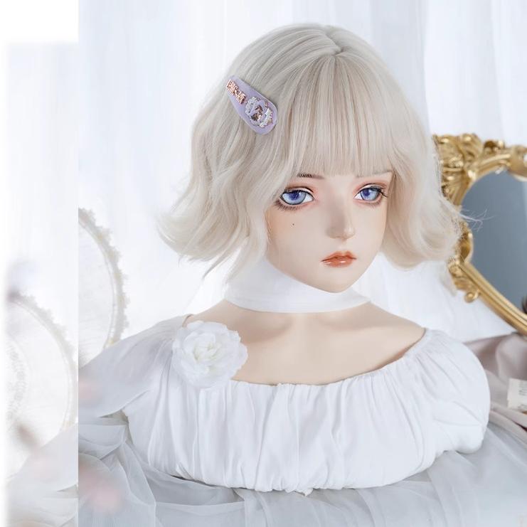 Alicegarden - Sweet Lolita Wigs Short Curly Platinum Color Wigs