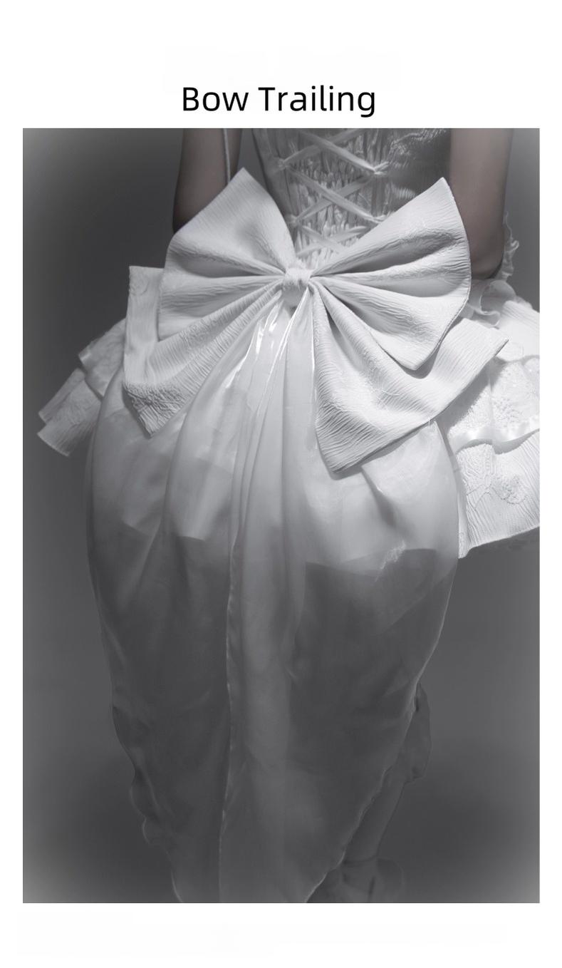 Silent Manor - White Gothic Lolita Fishbone JSK Dress