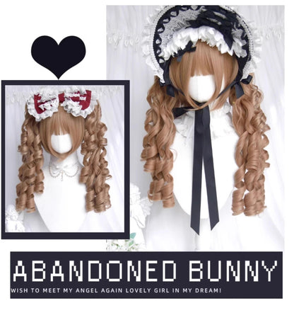 Sinwavy - Vintage Lolita Wig Double Ponytail Roman Roll Hair