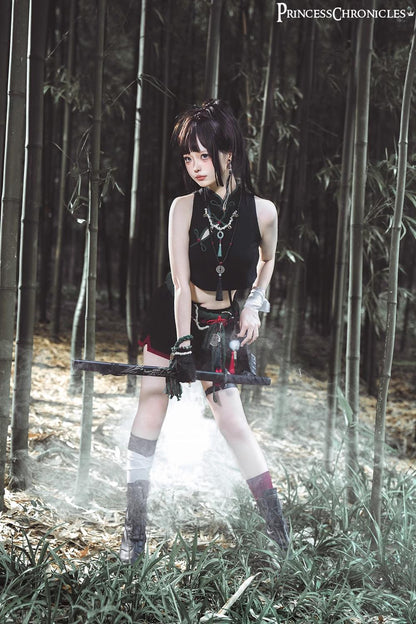 Princess Chronicles - Bamboo Panda - Han Lolita Shirt Full Set Chinese Style Unisex Set