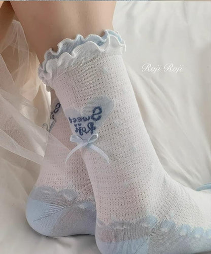 Roji Roji - Sweet Lolita Socks Cute Lolita Short Socks With Polka Dot