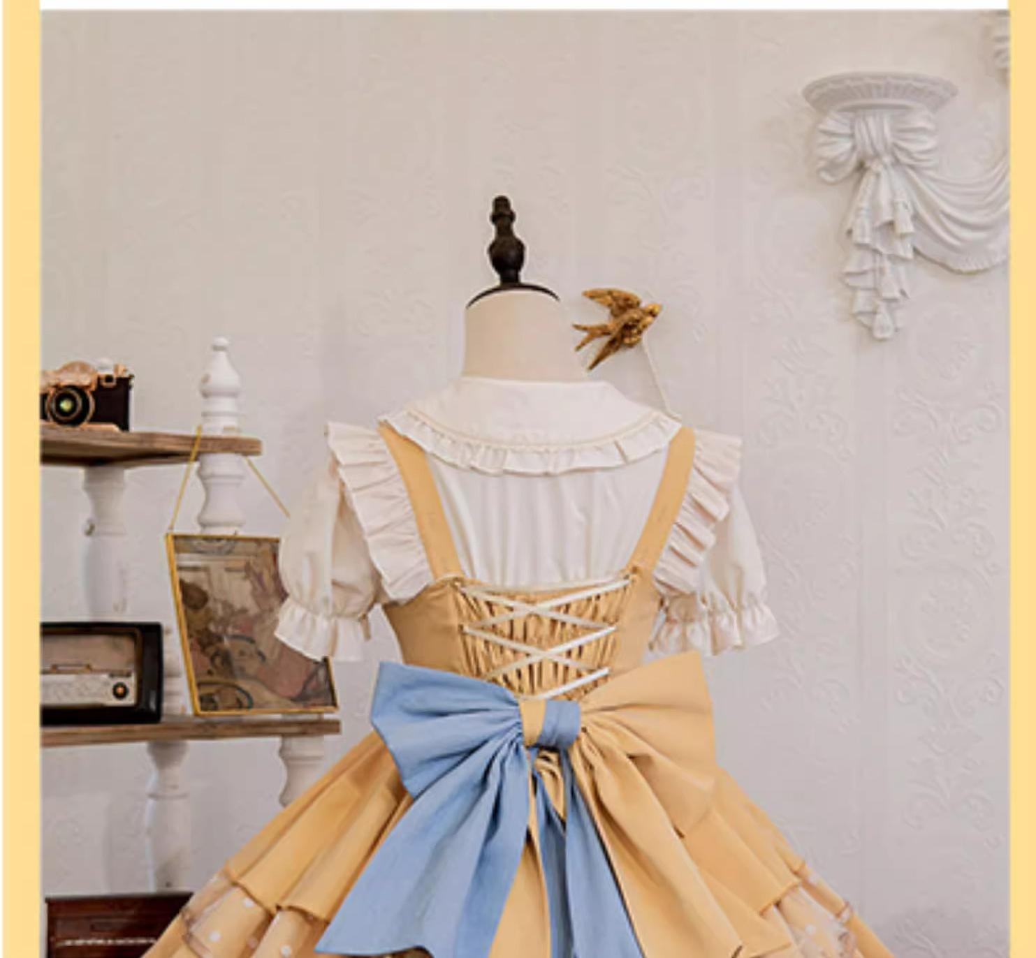 OCELOT - Bear Cheese - Sweet Lolita Jumper Dress Yellow Lolita JSK