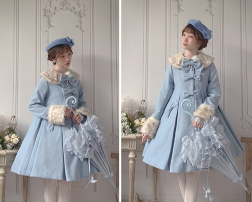 Unideer - Casual Lolita Winter Wool Down Coat Multicolors