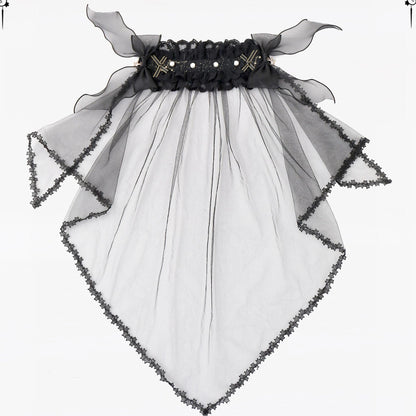 Sakuya Lolita - Whisper of Stars - Vintage Lolita Headdress Large Bow KC