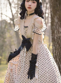 Cat-Romance - Coconut Milk Boo Boo - Elegant Lolita Polka Dot OP