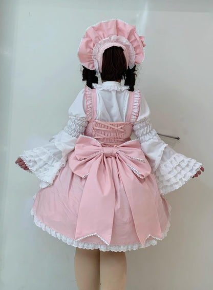 Chubby Cat Diary - Gryza - Plus Size Princess Lolita JSK, Cotton Tiered Ruffles