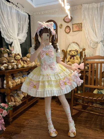 Sugar Girl - MeowRin SweetMaid - Sweet Lolita JSK, Adjustable Straps