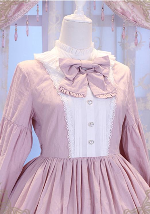Chess Story - Vintage Lolita Long Sleeve OP Dress