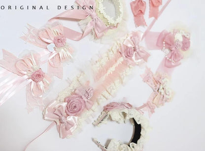 The Accessories' Story - Satin Ballet - Sweet Lolita Headdress Feather Bow