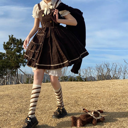 Yukine's Box - Macaron Lolita Cute Stripe Socks