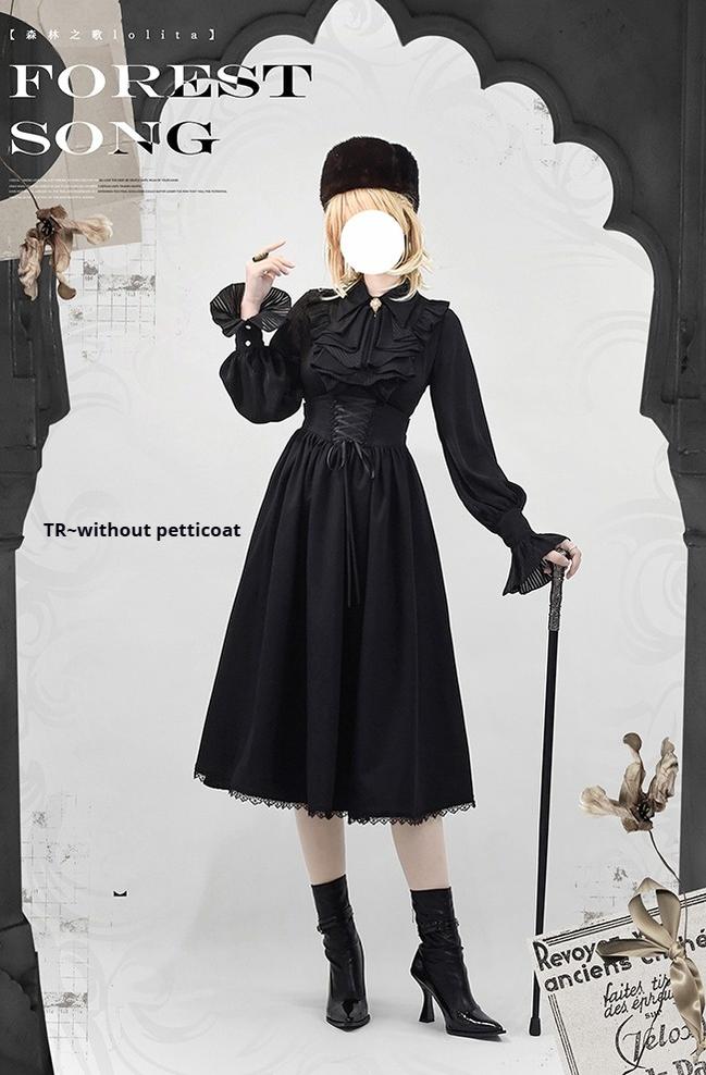 Forest Song - Astris - Classic Lolita SK Double-sided Wearing Fishbone Skirt