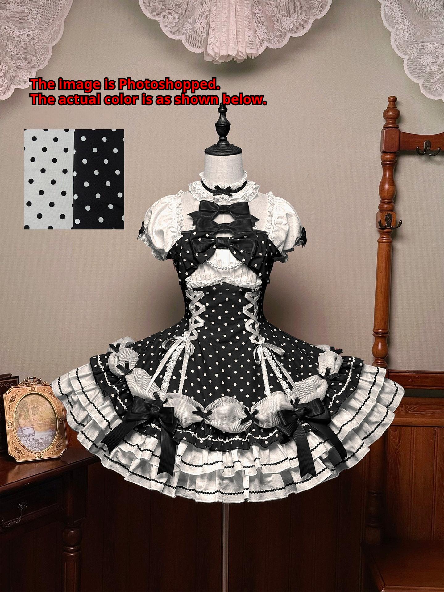 Alice Girl - Old School Polka Dots - Halter Neck Sweet Lolita OP Dress