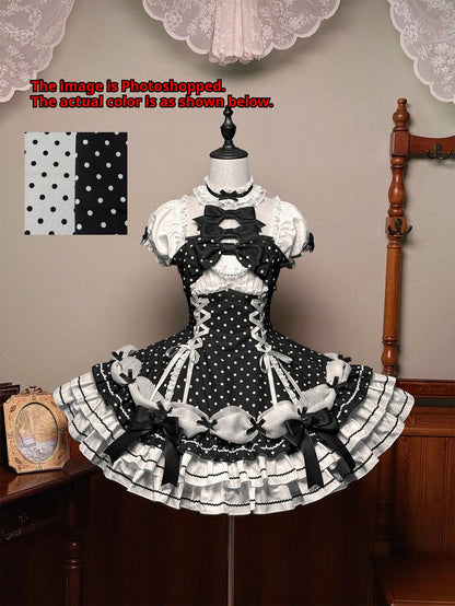 Alice Girl - Old School Polka Dots - Halter Neck Sweet Lolita OP Dress