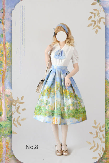 Forest Wardrobe - Daily Lolita SK, Retro Classic Monet Oil Painting