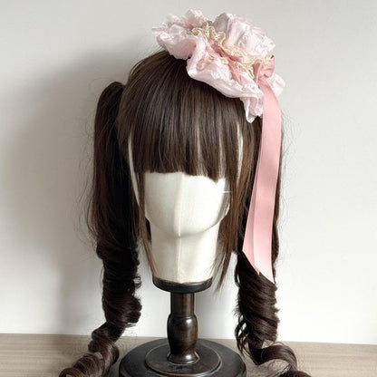 MAID - Spring of Mist - Sweet Lolita Bow Hairclip Bowler Hat KC