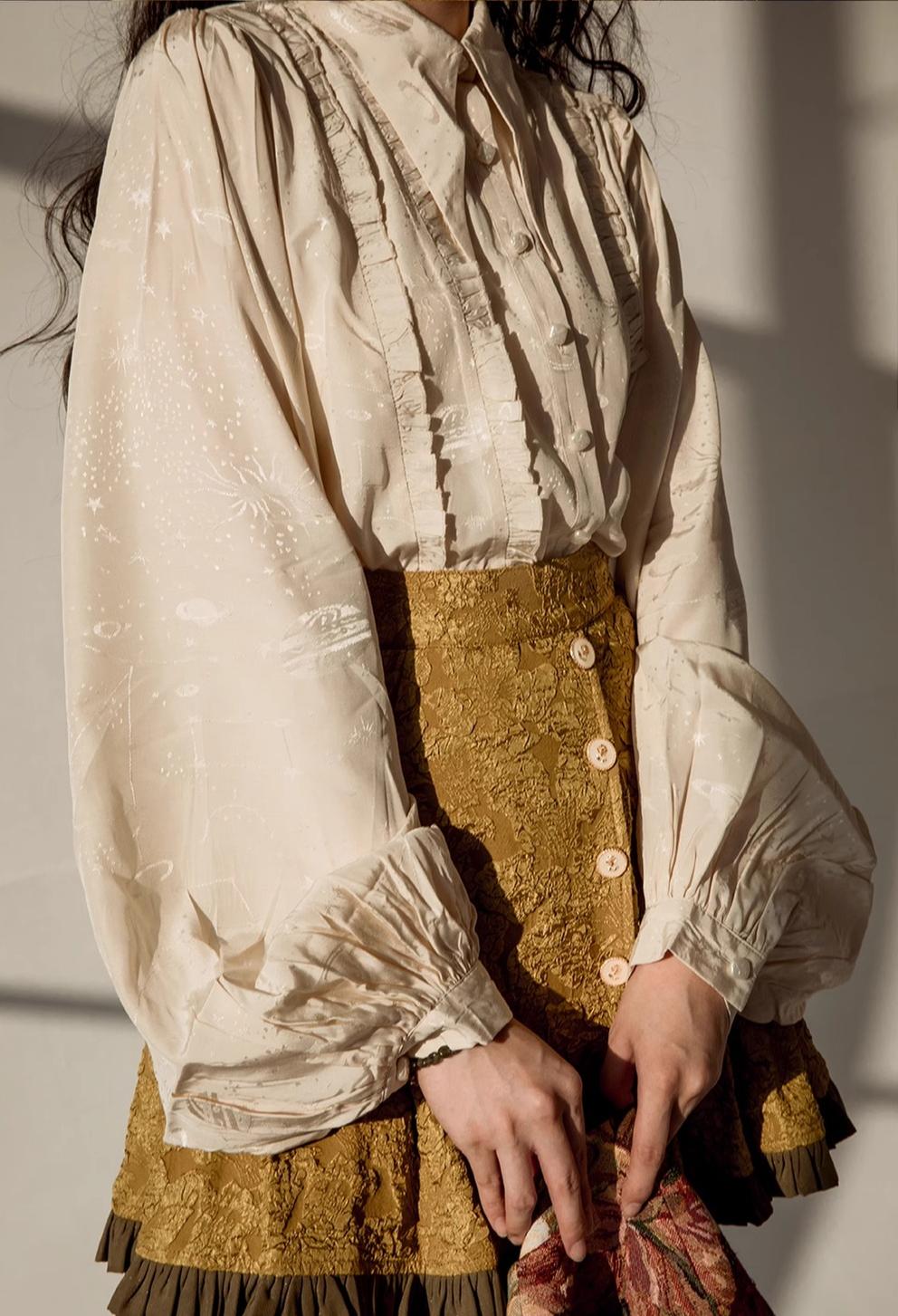 ZJstory - Starry for You - Vintage Lolita Shirt American Retro Style Blouse