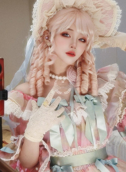 Mabuxi - Retro Lolita Wig Elegant Roman Curls Gorgeous Court Wigs