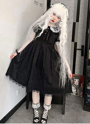 PippiPalace - White Moonlight - Elegant Long White Curly Lolita Wig