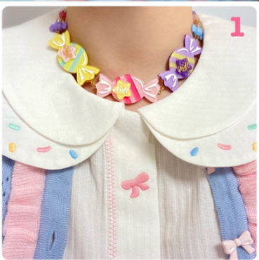 Halloween Alice - Sweet Lolita Candy-Shaped Necklace