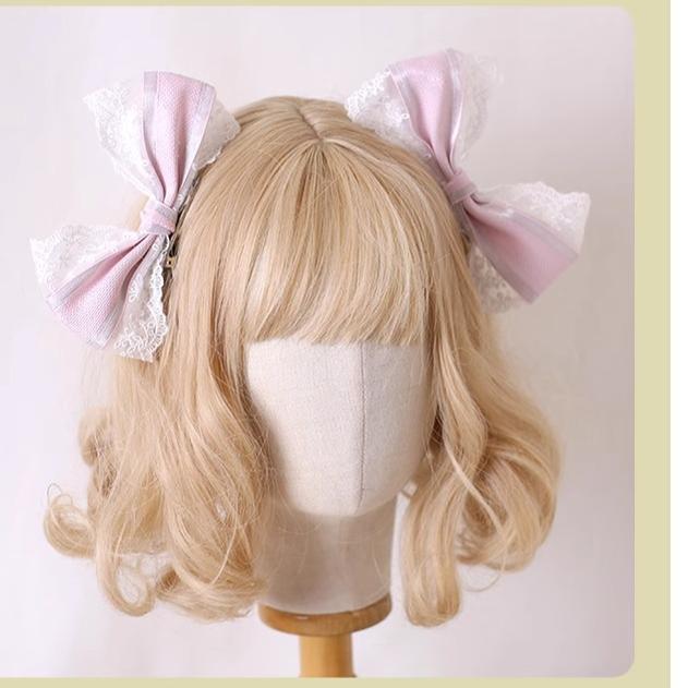 Xiaogui - Sweet Lolita Headdress Pink Handmade Christmas Accessories