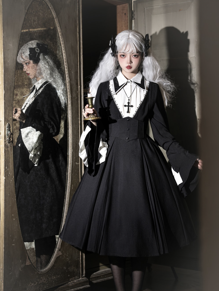 Susin Lolita - Cross Praise - Nun Style Gothic Lolita Dress and Blouse