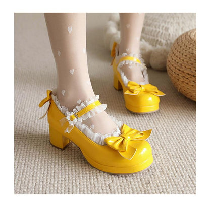 Yana - Rainbow Yana - Sweet Lolita Shoes, Lace & Bow Design