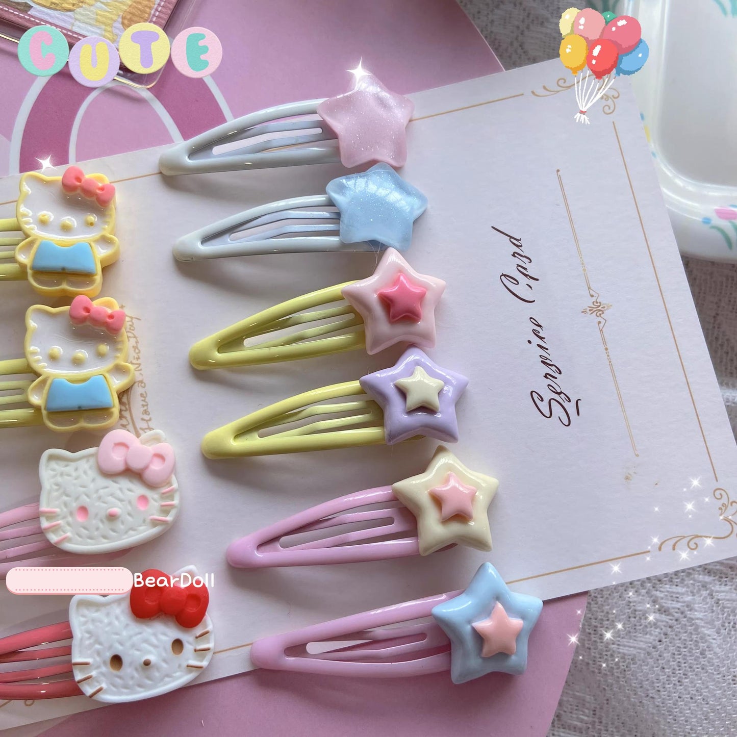 Bear Doll - Kawaii Lolita Hair Pin Adult Children Hello Kitty Hair Clip