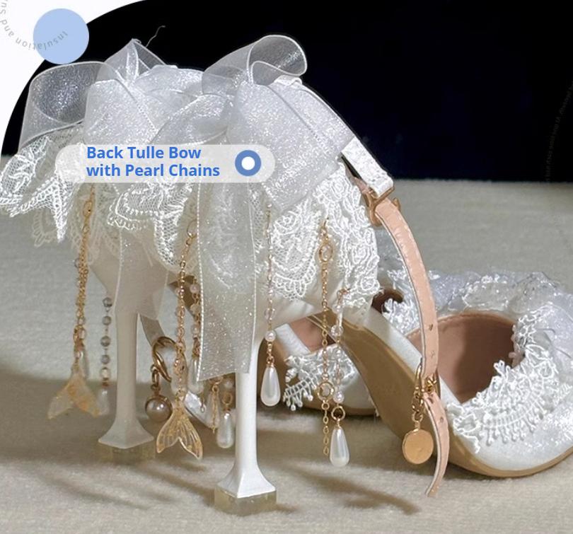 Sky Rabbit - Bridal Lolita Heels Wedding Shoes with Lace