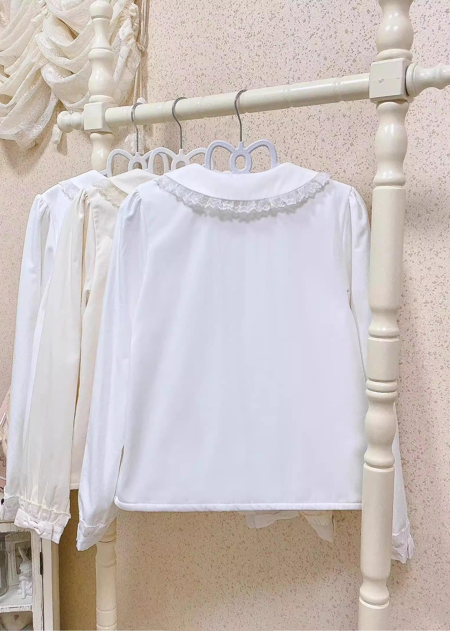 MIST - Grace Deer - Sweet Lolita Blouse with Peter Pan Collar and Long Sleeves