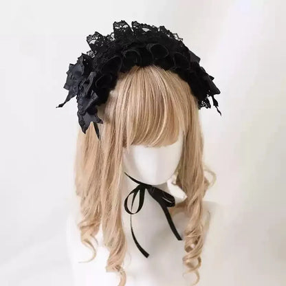Xiaogui - Elegant Lolita Ivory Lace Hair Band