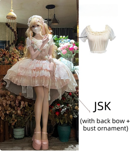 ZhiJinYuan - Tears of the Rose - Sweet Lolita JSK Mini Lolita Ballet Short Dress