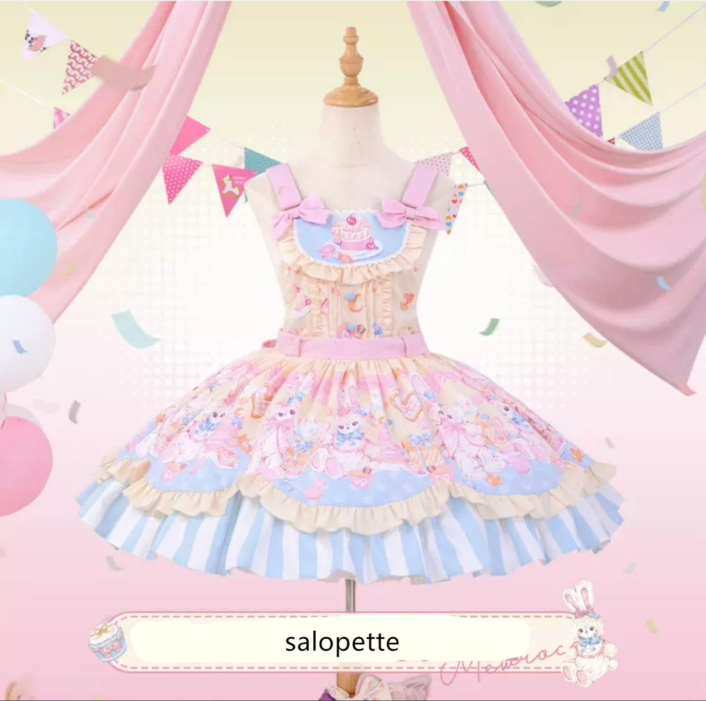 Mewroco - Party Bunny - Sweet Lolita Salopette Cute Daily Lolita Dress