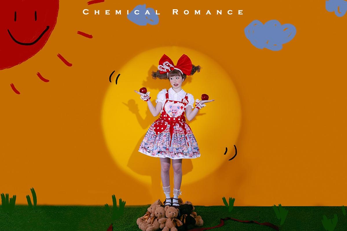 Chemical Romance - Sweetheart Doll Machine - Sweet Lolita Printed Salopette