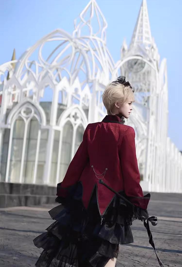 CastleToo - Coffin of Pilgrimage - Medieval European Ouji Lolita Shirt & Pants Suit