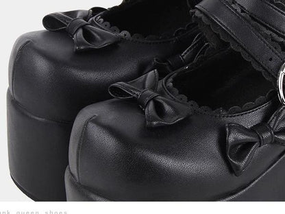 Angelic Imprint - Angelic Imprint - Punk Lolita Shoes High Platform Shoes with Bow