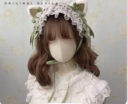 Their Past Decorations - Sweet Lolita Cat Ear Hairband