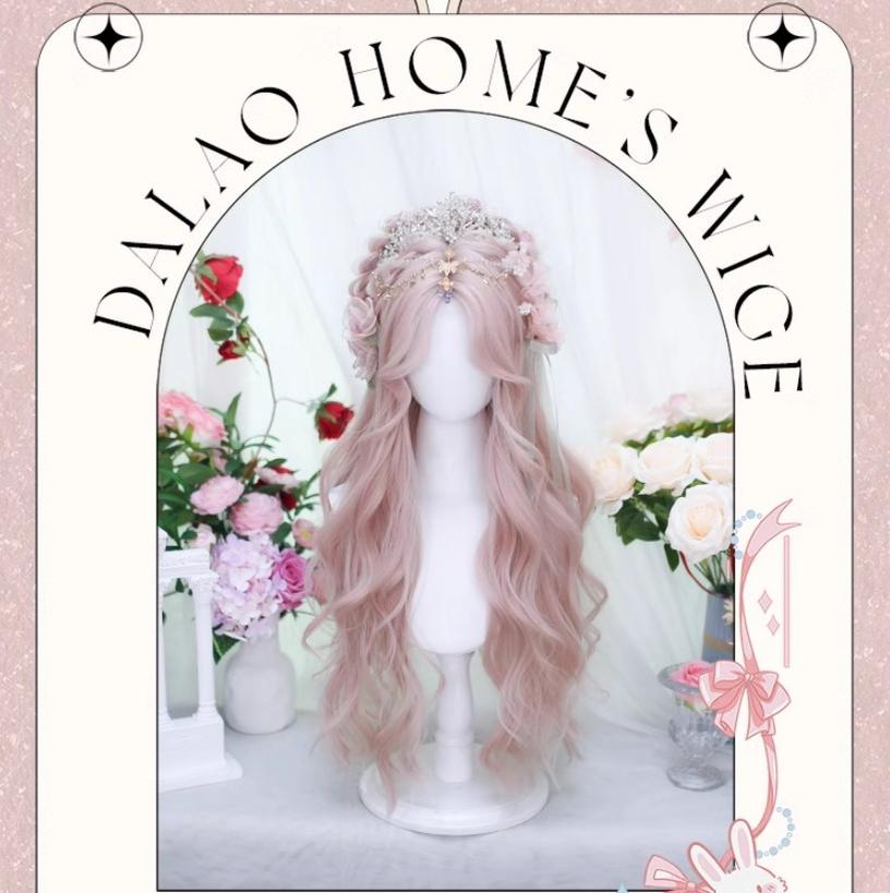 Dalao Home - Di - Daily Lolita Wig Long Curly Hair Figure-eight Bangs