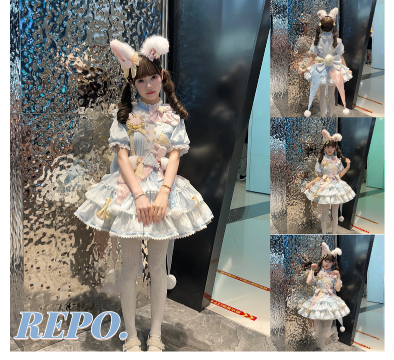 Forest Fluorescent Carps - Ouji Lolita Suit Circus Prince Shorts and OP Dress