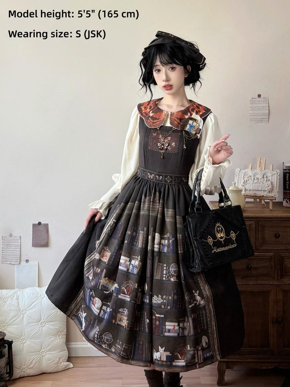 Miss Point - German Bookshelf - Classic Lolita Printed JSK Dress