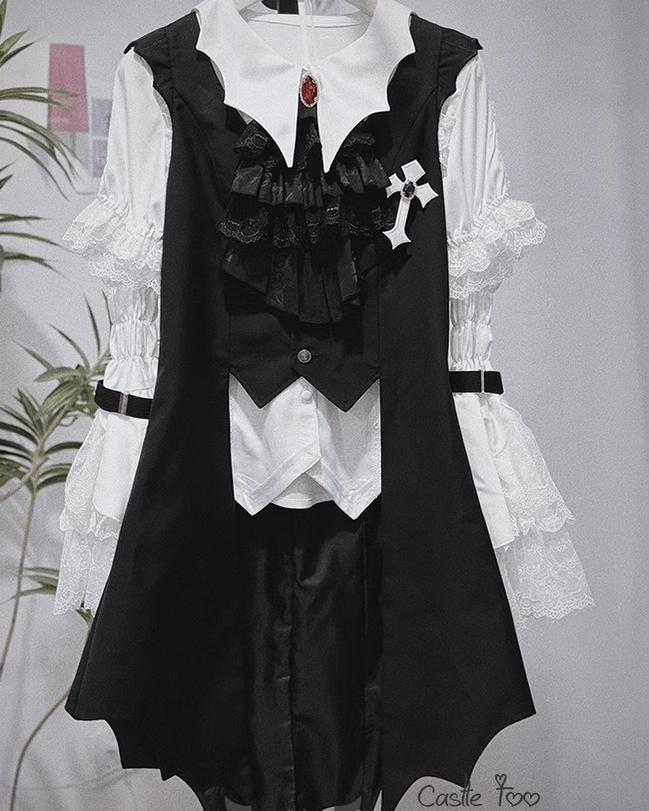 CastleToo - Night Rose - Elegant Ouji Lolita Suits, JSK / Shorts