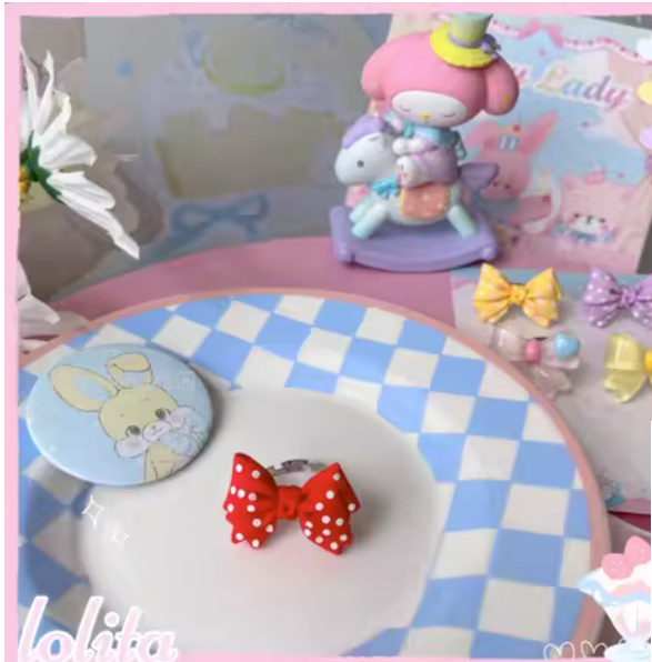 Bear Doll - Kawaii and Sweet Lolita Bowknot Ring
