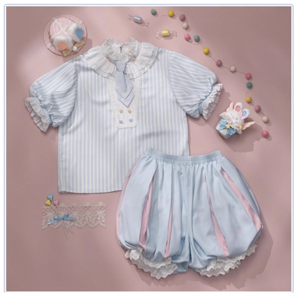 Forest Fluorescent Carps - Ouji Lolita Suit Circus Prince Shorts and OP Dress