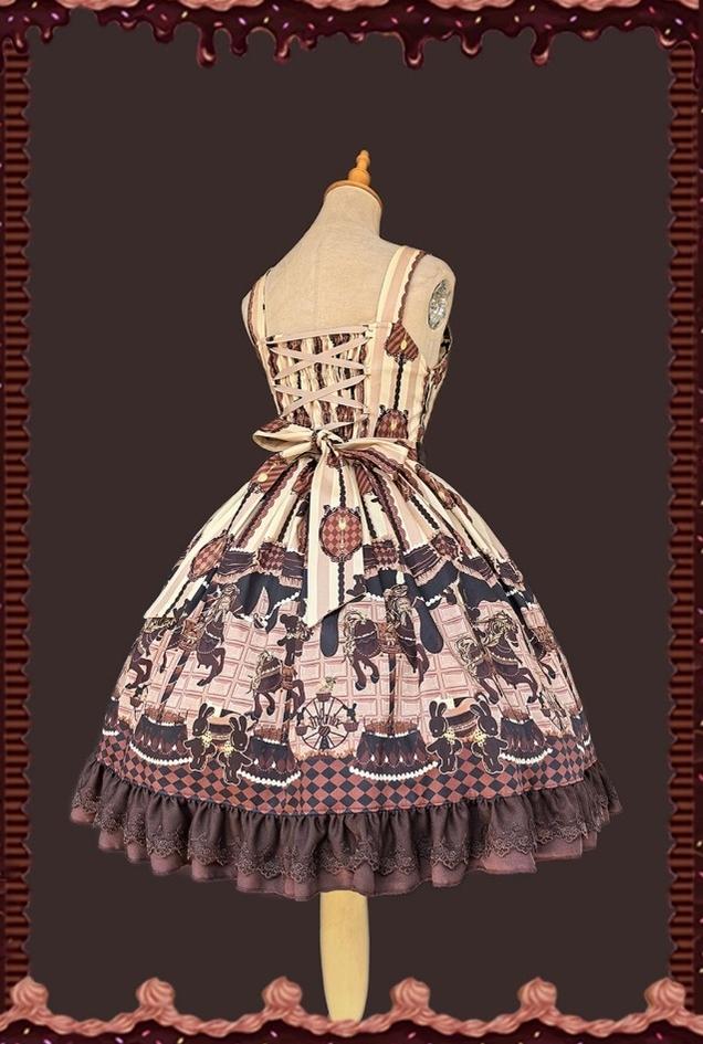 Infanta - Chocolate Carousel - Peter Pan Collar Old School Lolita Jumper Dress